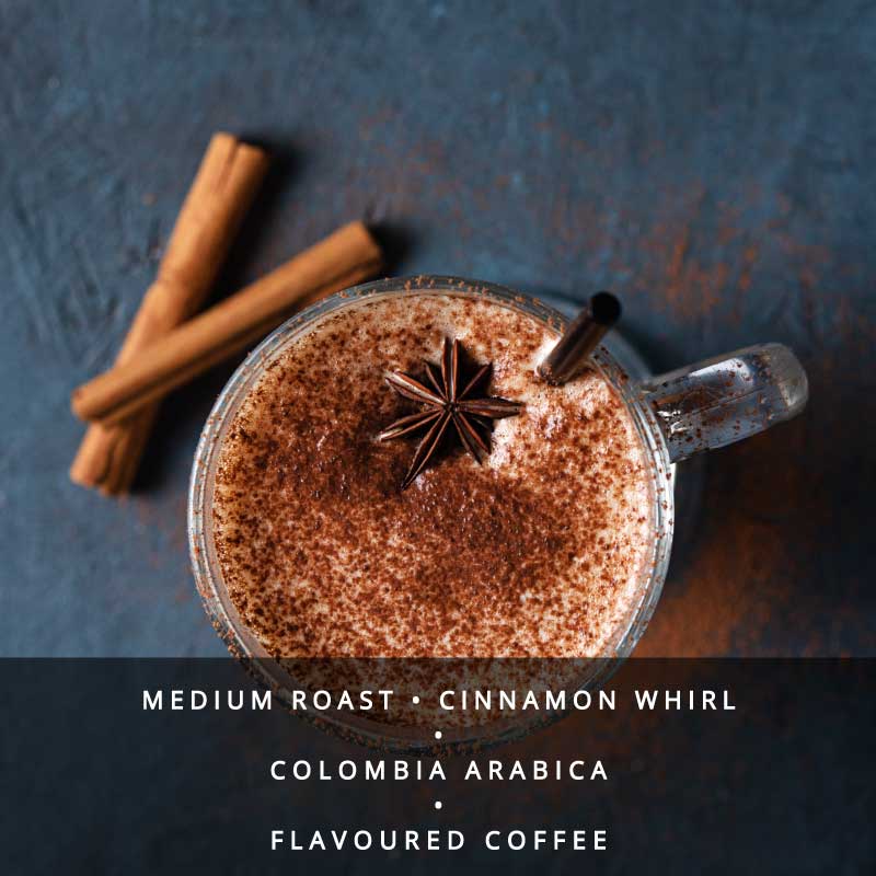 Cinnamon Flavoured Coffee-Beans or Ground