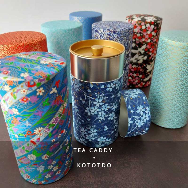 Washi Tea Caddy Tin